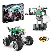 Carrinho Lego Blocos de Montar Transformers Monster Verde Brinquedo Infantil Educativo Criança Carrinho Lego Blocos de Montar Transformers Monster Verde Brinquedo Infantil Educativo Criança