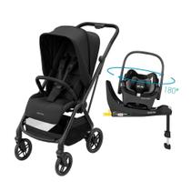 Carrinho Leona² Black Bebê Conforto e Base Isofix Maxi Cosi