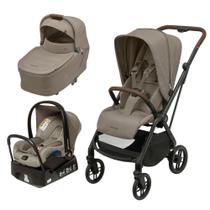 Carrinho Leona² com moisés Sense, Citi2 e base SEM ISOFIX cor Twillic Truffle Maxi Cosi Carrinho Leona² com moisés Sense, Citi2 e base SEM ISOFIX cor Twillic Truffle Maxi Cosi