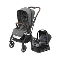 Carrinho Leona² grey com Bebê Conforto e Base Maxi Cosi