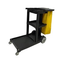 Carrinho Limpeza Romher Carro Preto/Amarelo 2 Prateleiras Carrinho Limpeza Romher Carro Preto/Amarelo 2 Prateleiras