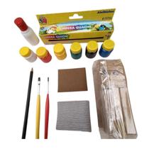 Carrinho Madeira infantil Montar e Colorir mdf 26 peças