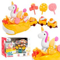 Carrinho Mágico Unicórnio Mini Candy Paradise Com Sons E Acessórios Para Meninas