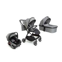 Carrinho Magnific 5 em 1 Moisés e Bebê Conforto cor grey Safety