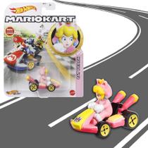 Carrinho Mario Kart Hot Wheels 1:64 Original - Mattel Gbg25 Cat Peach Cód. 1883