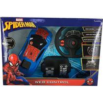 Carrinho Marvel Spider-Man com Pedal e Volante Controle Remoto 5886 - Candide Carrinho Marvel Spider-Man com Pedal e Volante Controle Remoto 5886 - Candide