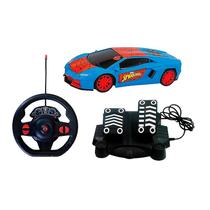 Carrinho Marvel Spider-Man com Pedal e Volante Controle Remoto 5886 - Candide