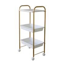 Carrinho Mesa Auxiliar Estética Clinicas Dourado Carrinho Mesa Auxiliar Estética Clinicas Dourado