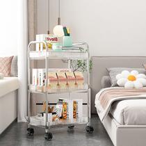 Carrinho Mesa Organizador Multiuso Auxiliar 3 Andares de Bandeja com Rodinha para Maquiagem Estética Salão Porta Objetos