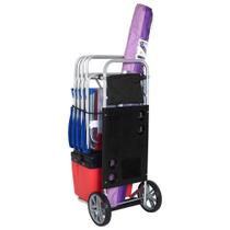 Carrinho Mesa para Praia em Alumínio Preto Bel