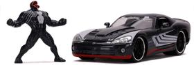 Carrinho Metal Fundido 1:24 Dodge Viper Marvel com Venom 2,75 - Infantil e Adulto