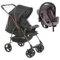 Carrinho Milano Rev II Preto Cobre e Bebê Conforto Galzerano