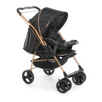 Carrinho Milano Rev III Preto Golden Até 15Kg Cabo Reversível