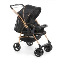 Carrinho milano reversível iii - preto golden - galzerano