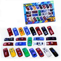 Carrinho Mini Roda Livre 25 Peças Corrida Color - Tudo em Caixa