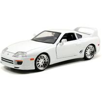 Carrinho Miniatura 1995 Toyota Supra Branco Velozes e Furiosos 1/24