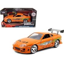 Carrinho Miniatura 1995 Toyota Supra Laranja Velozes e Furiosos 1/32 Carrinho Miniatura 1995 Toyota Supra Laranja Velozes e Furiosos 1/32