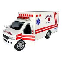 Carrinho Miniatura Ambulância De Metal Abre Porta E Fricção Carrinho Miniatura Ambulância De Metal Abre Porta E Fricção