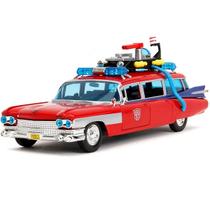 Carrinho Miniatura Cadillac ECTO Caça Fantasmas Edição Transformers 1/24