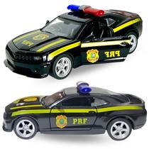 Carrinho Miniatura Camaro Policia PRF Metal Abre Portas