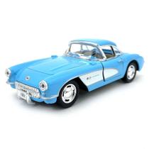 Carrinho Miniatura Chevrolet Corvette 1957 Escala 1:34 (Azul)