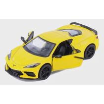 Carrinho Miniatura Chevrolet Corvette 2021 Escala 1/36 Kinsmart (Amarelo)