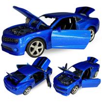 Carrinho Miniatura De Ferro Camaro Abre Capô E Porta