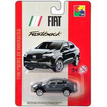 Carrinho Miniatura Fiat Fastback CKS 1:64 Pneus de Borracha Cinza