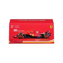 Carrinho Miniatura Formula 1 Sainz com Capacete SF24 1:43