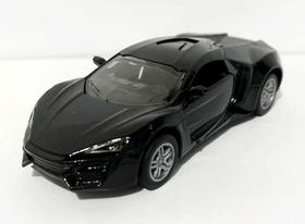 Carrinho Miniatura Lykan Abre Porta Fricção Metal Escala 1:32(Preto)