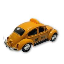 Carrinho Miniatura Metal Taxi Fusca