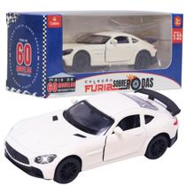 Carrinho Miniatura Pull Back Branco 1:32 C/ Som Luz Castela