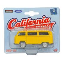 Carrinho Miniatura Volkswagen Kombi Amarela 1:64 California