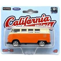 Carrinho Miniatura Volkswagen Kombi Bege e Laranja 1:64 California Carrinho Miniatura Volkswagen Kombi Bege e Laranja 1:64 California