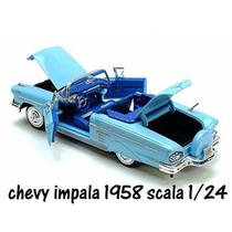 Carrinho Modelo Chevy Impala 1958 Classic Collectible