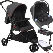 Carrinho Moises Bebe Conforto Base ISOFIX Burigotto CR3 Gray Red Carrinho Moises Bebe Conforto Base ISOFIX Burigotto CR3 Gray Red