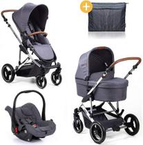 Carrinho Moisés COMO 4 com Bebê Conforto + Bolsa Asphalt Diamond - ABC Design Carrinho Moisés COMO 4 com Bebê Conforto + Bolsa Asphalt Diamond - ABC Design