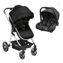 Carrinho moises jazz 0 a 15kg preto + bebe conforto - litet