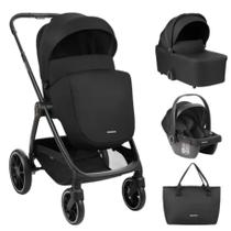 Carrinho moises modena com bebe conforto e bolsa black - kikka boo Carrinho moises modena com bebe conforto e bolsa black - kikka boo