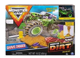 Carrinho Monster Jam Grave Digger Areia e Acessórios Carrinho Monster Jam Grave Digger Areia e Acessórios
