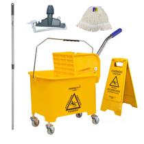 Carrinho Mop de Limpeza Balde 20 Litros Espremedor Carro Esfregão Completo Perfect Pro 974383