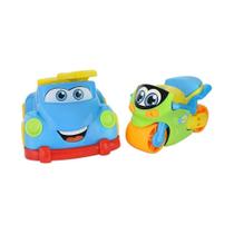 Carrinho + Motinha Mini Racers Brinquedo Infantil Inmetro