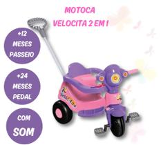 Carrinho Motoca Triciclo Infantil Velocita Lilás - Calesita