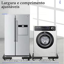 Carrinho Movél Pra Geladeira/fogão/maquina D Lavar Giratório