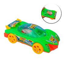 Carrinho Movida à Corda com LUZ Color - Tudo em Caixa