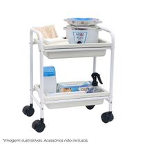 Carrinho Multiuso 2 Bandejas Pratique Pequeno Branco - Santa Clara Carrinho Multiuso 2 Bandejas Pratique Pequeno Branco - Santa Clara