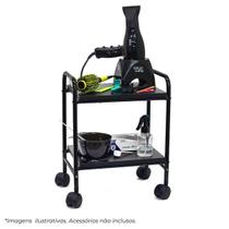 Carrinho Multiuso 2 Prateleiras Pratique Pequeno Preto - Santa Clara Carrinho Multiuso 2 Prateleiras Pratique Pequeno Preto - Santa Clara