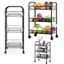 Carrinho Multiuso 3 Prateleiras Para Cozinha E Despensa