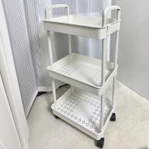Carrinho Multiuso 3 Prateleiras Rodinhas Branco Organizador