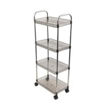 Carrinho Multiuso Affresco 4 Prateleiras Fumê - Conthey